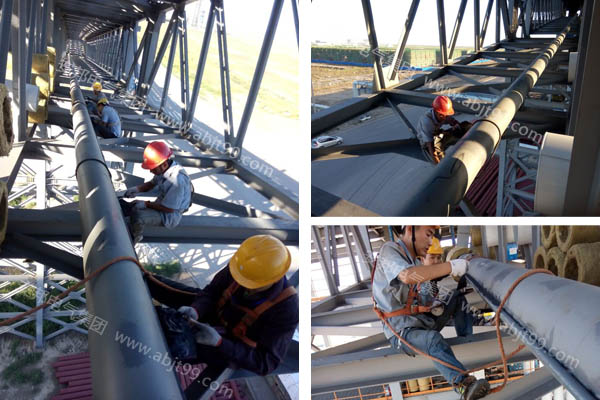 京糧集團(tuán)高空糧油管道采用我公司電伴熱保溫項(xiàng)目(圖2)